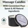 imageFLEUR DE SPA Massage Oil Candle  6oz with Pour Spout  Made in USA  All Natural Coconut ampamp Soy Blend  Melts to Warm Alluring ampamp Hydrating Body Oil  Perfect Spa ampamp Gift Candle Sweet DreamsLeather