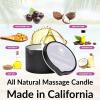 imageFLEUR DE SPA Massage Oil Candle  6oz with Pour Spout  Made in USA  All Natural Coconut ampamp Soy Blend  Melts to Warm Alluring ampamp Hydrating Body Oil  Perfect Spa ampamp Gift Candle Sweet DreamsLeather