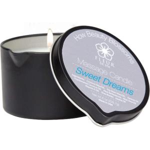 imageFLEUR DE SPA Massage Oil Candle  6oz with Pour Spout  Made in USA  All Natural Coconut ampamp Soy Blend  Melts to Warm Alluring ampamp Hydrating Body Oil  Perfect Spa ampamp Gift Candle Sweet DreamsSweet Dreams