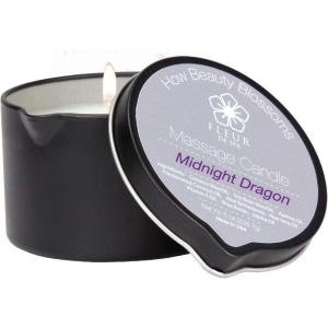 imageFLEUR DE SPA Massage Oil Candle  6oz with Pour Spout  Made in USA  All Natural Coconut ampamp Soy Blend  Melts to Warm Alluring ampamp Hydrating Body Oil  Perfect Spa ampamp Gift Candle Sweet Dreamsmidnight dragon