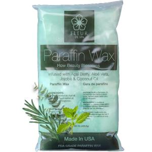 imageParaffin Wax Refills 6lb by FLEUR DE SPA  Made in USA  Infused with Coconut ampamp Jojoba Oils  Moisturizing Hydrating ampamp Soothing for Hands Feet ampamp Body  Spa ampamp Home UseRosemary  Mint  Eucalyptus